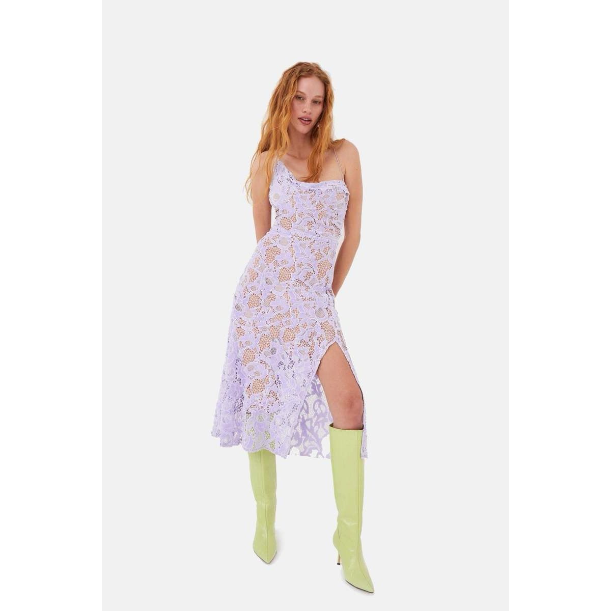 For Love & Lemons Rosemary Midi Dress Purple
